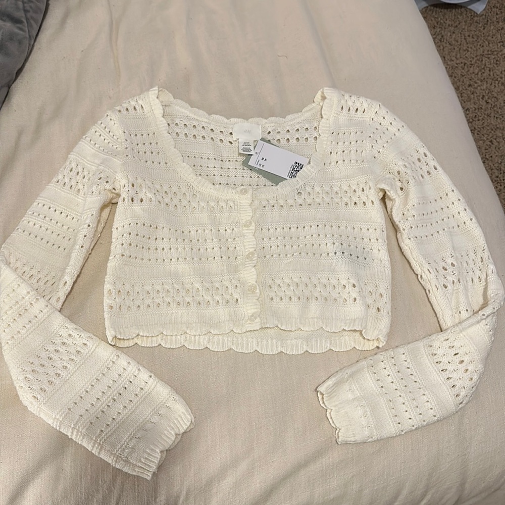 H&M Crochet Button Crop Top